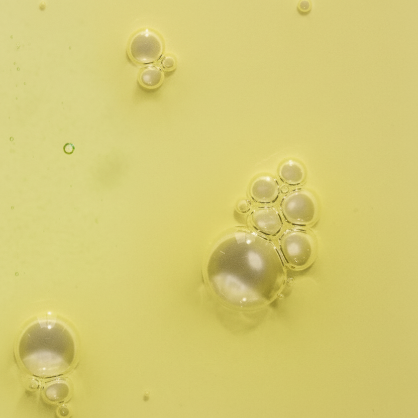 oil cleanser liquid with bubbles.